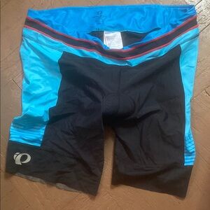Pearl Izumi Black and Bright Blue Cycling Shorts